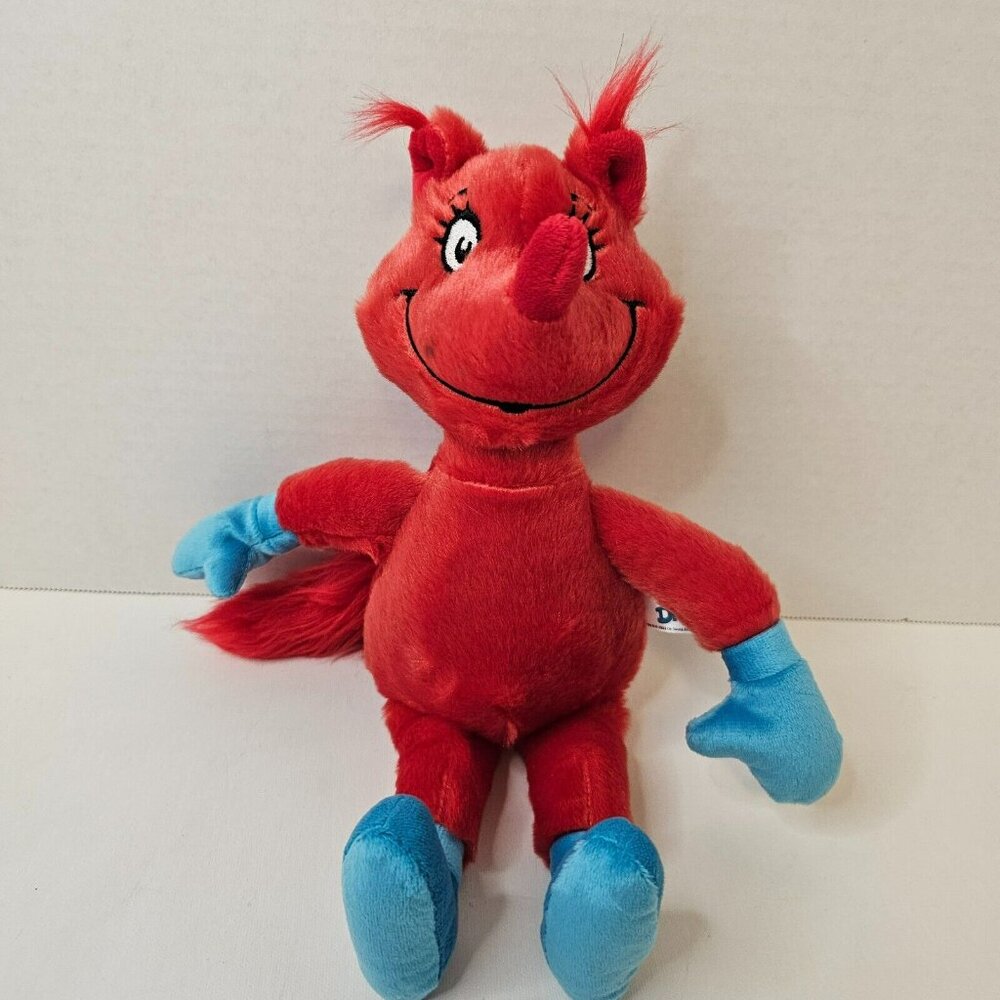 Aurora Dr. Seuss Fox In Socks Plush Red Blue Stuffed Animal Toy - Picture 1 of 10
